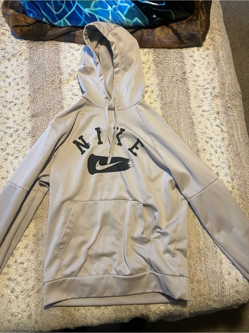 Grey Nike Hoddie with black logo